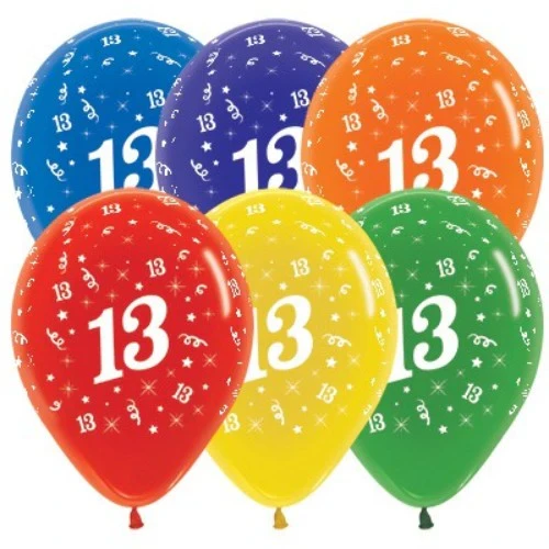 Globos de cristal con diseño de joya para 13 años (paquete de 25)