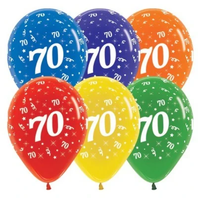 Globos de cristal con diseño de joya de 70 años (paquete de 25)