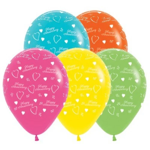 Globos de látex tropicales de aniversario de 30 cm (paquete de 25)