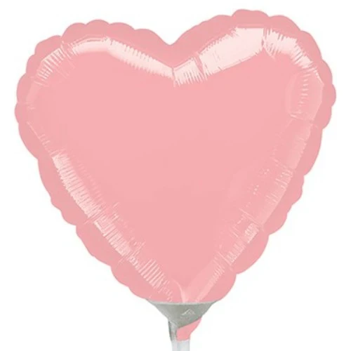 Globo de aluminio rosa pastel de 22 cm (plano)