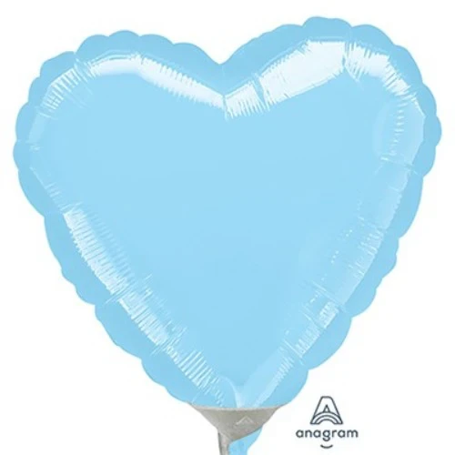 Corazón de 10 cm azul pastel (plano)