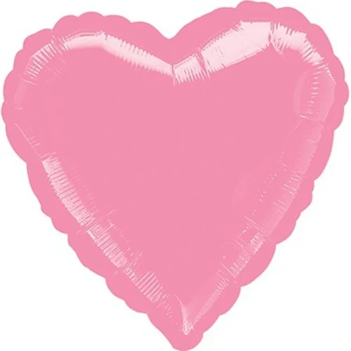 Globo de aluminio rosa con forma de corazón de 45 cm