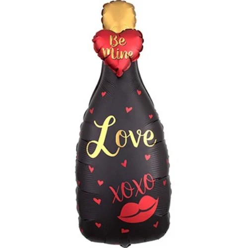 Botella de champán burbujeante Shape Love XOXO Be Mine