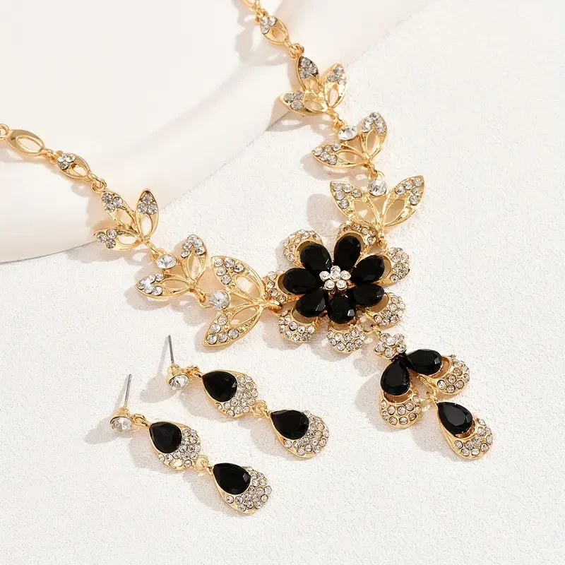 Conjunto de joyas estilo bohemio chapado en oro de 14k
