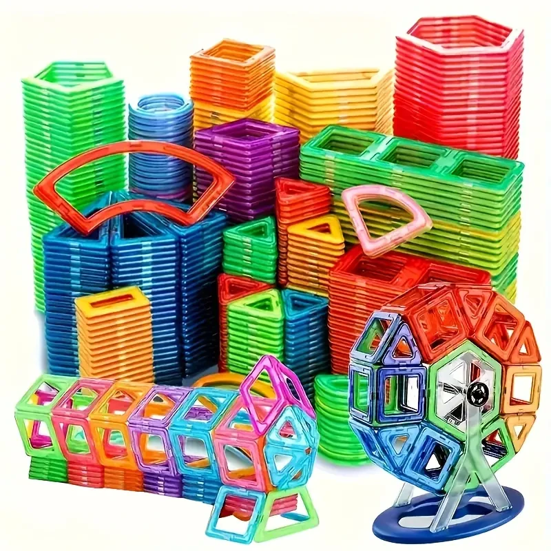 Bloques de construcción magnéticos grandes - Juego de construcción educativo STEM 3D
