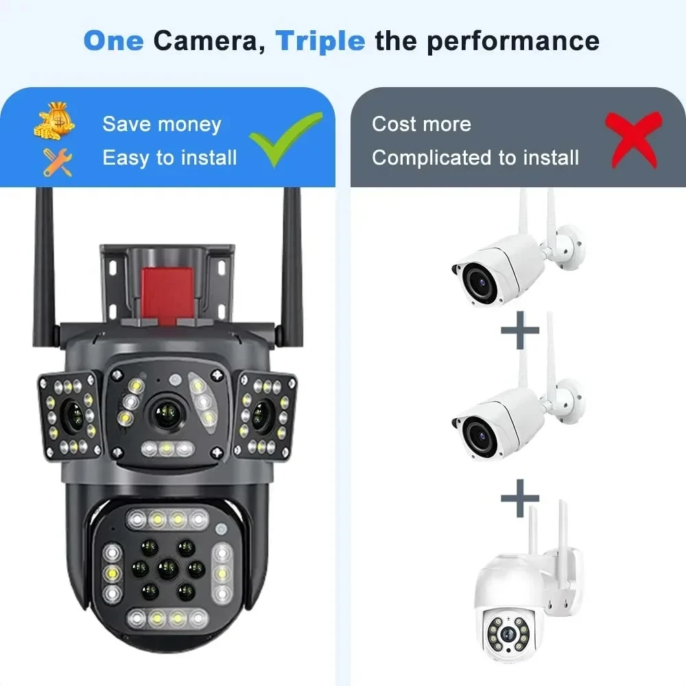 Cámara de seguridad inalámbrica WiFi HD impermeable para exteriores