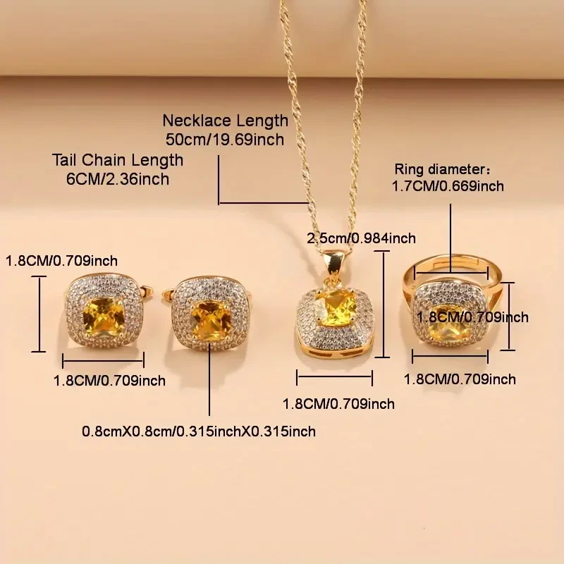 Elegante conjunto de joyas de 5 piezas de estilo francés