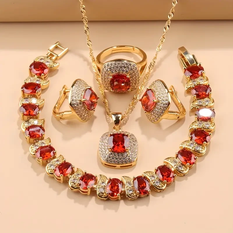 Elegante conjunto de joyas de 5 piezas de estilo francés