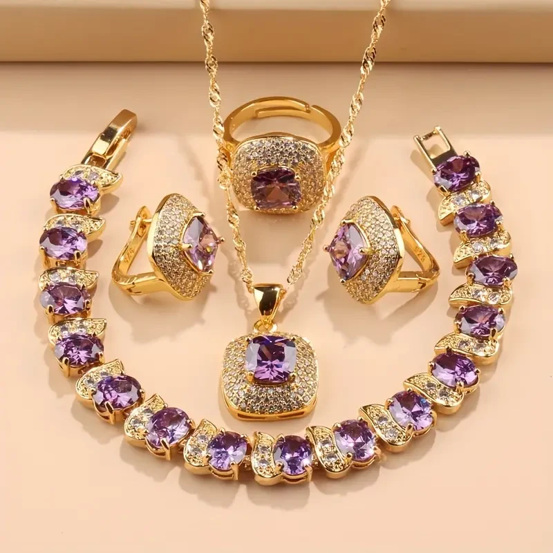Elegante conjunto de joyas de 5 piezas de estilo francés