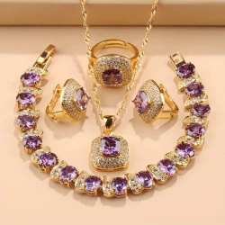 Elegante conjunto de joyas de 5 piezas de estilo francés