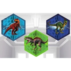 Paquete de 3 decoraciones de nido de abeja de Jurassic World