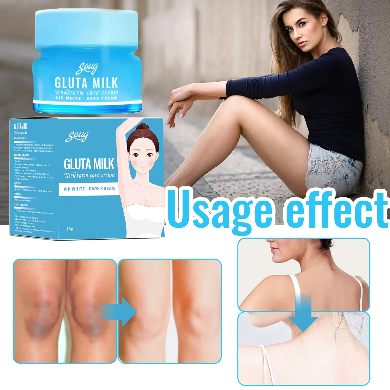 Crema hidratante para la piel de las axilas