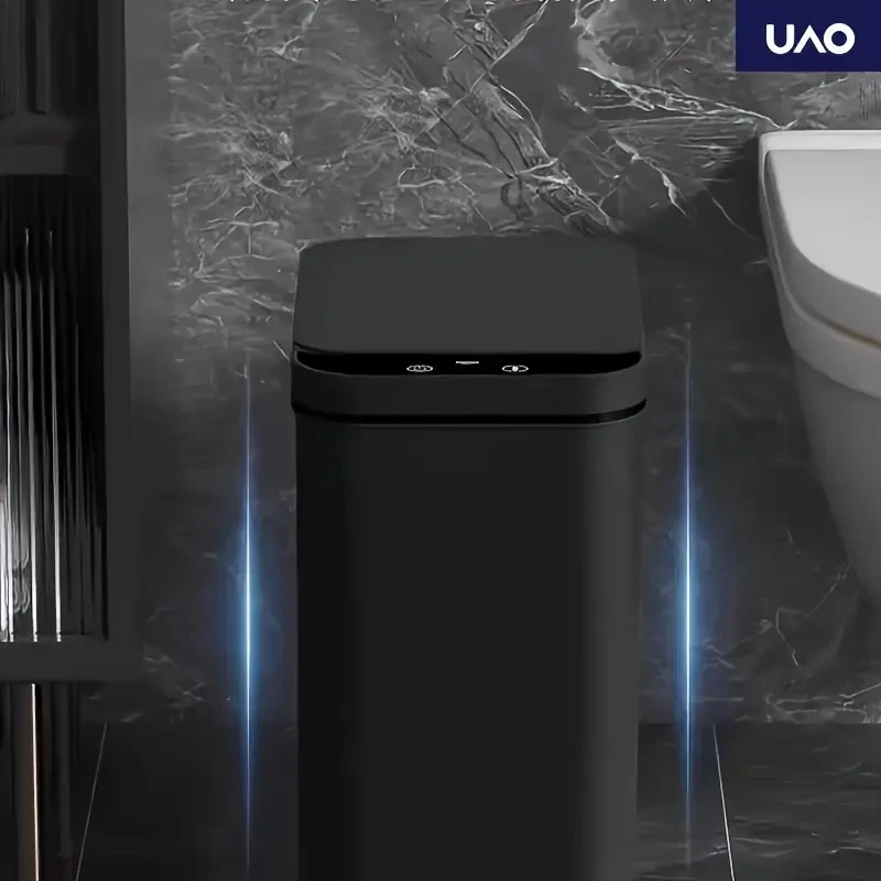 Cubo de basura con sensor inteligente y tapa