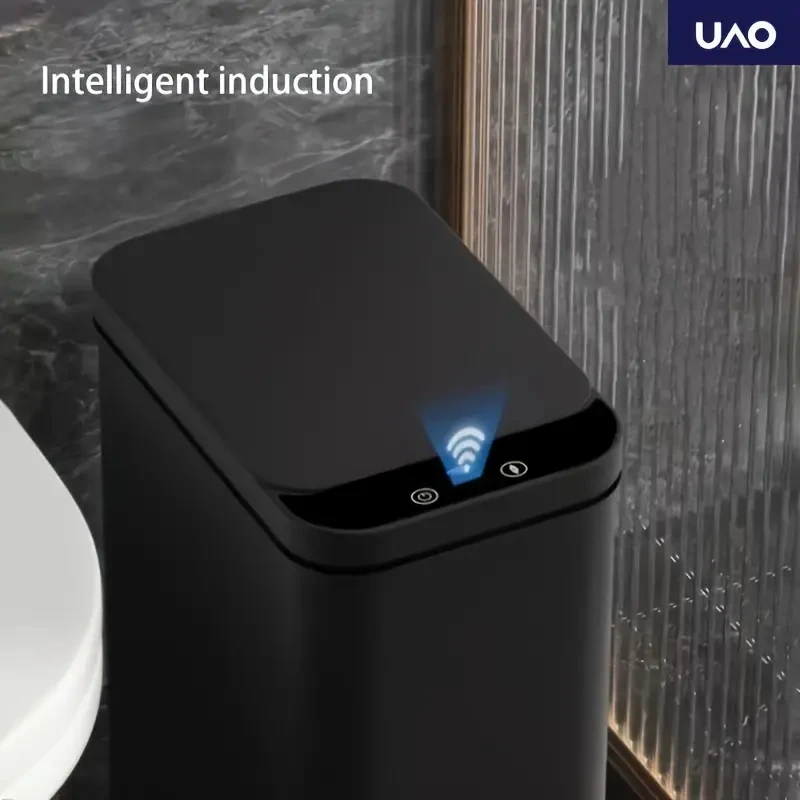 Cubo de basura con sensor inteligente y tapa