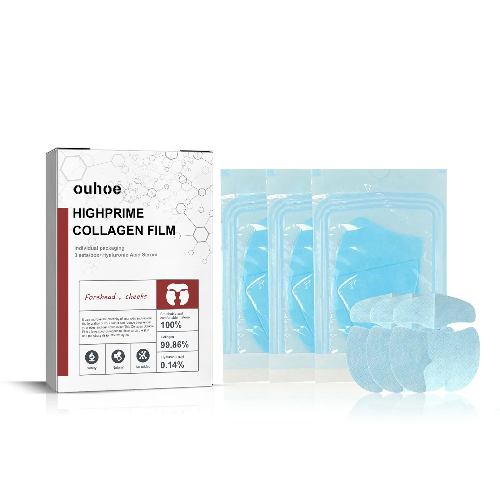 Película de colágeno que atenúa las arrugas, rellena la piel y la hidrata.