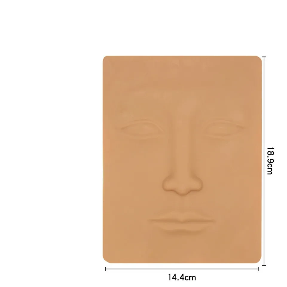 Piel sintética de silicona para cejas y labios.