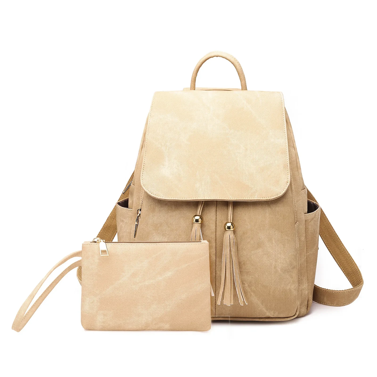 Tan Leather Backpack Womens