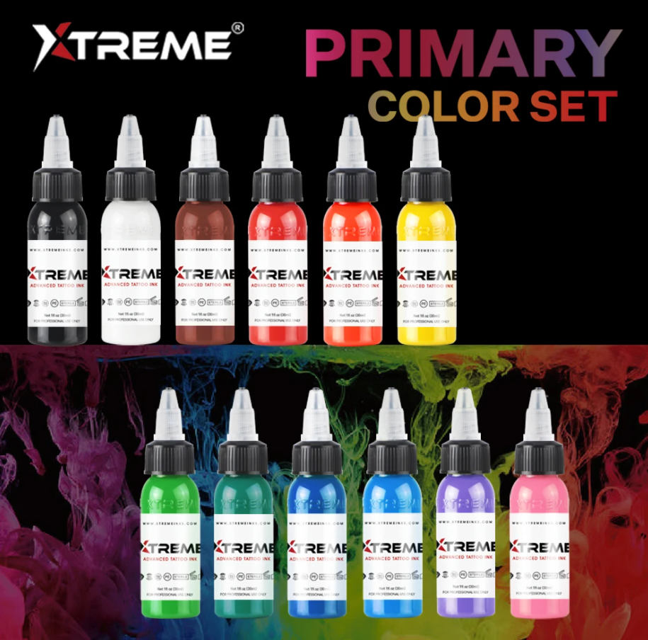 12 Primary Colour Set – Xtreme Ink