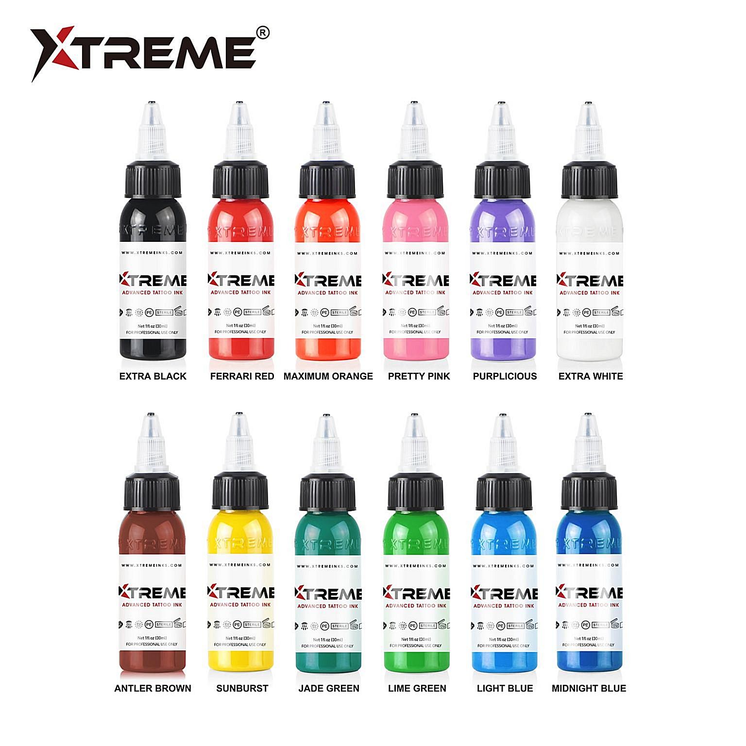 12 Primary Colour Set – Xtreme Ink