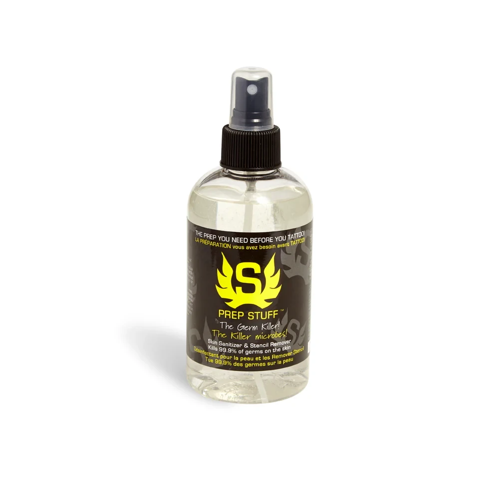 Prep Stuff — Skin Sanitizer and Tattoo Stencil Remover — 8oz Bottle