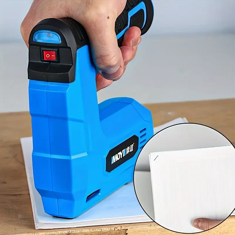 Grapadora eléctrica inalámbrica - Kit 2 en 1 de grapadora y clavadora de clavos de iones de litio con cargador USB