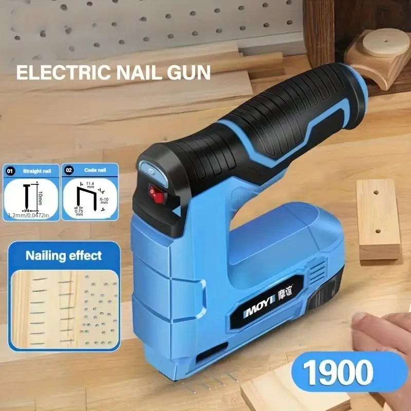 Grapadora eléctrica inalámbrica - Kit 2 en 1 de grapadora y clavadora de clavos de iones de litio con cargador USB