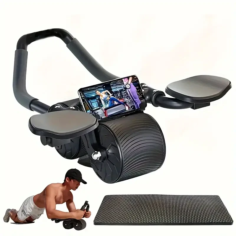 Rueda abdominal unisex - Rodillo abdominal con rebote automático