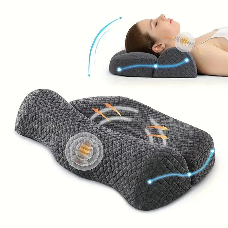 Almohada ergonómica de espuma viscoelástica para el cuello