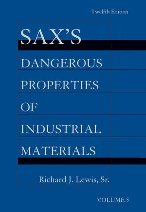 Propiedades peligrosas de los materiales industriales de Sax, conjunto de 5 volúmenes