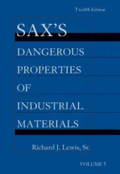 Propiedades peligrosas de los materiales industriales de Sax, conjunto de 5 volúmenes