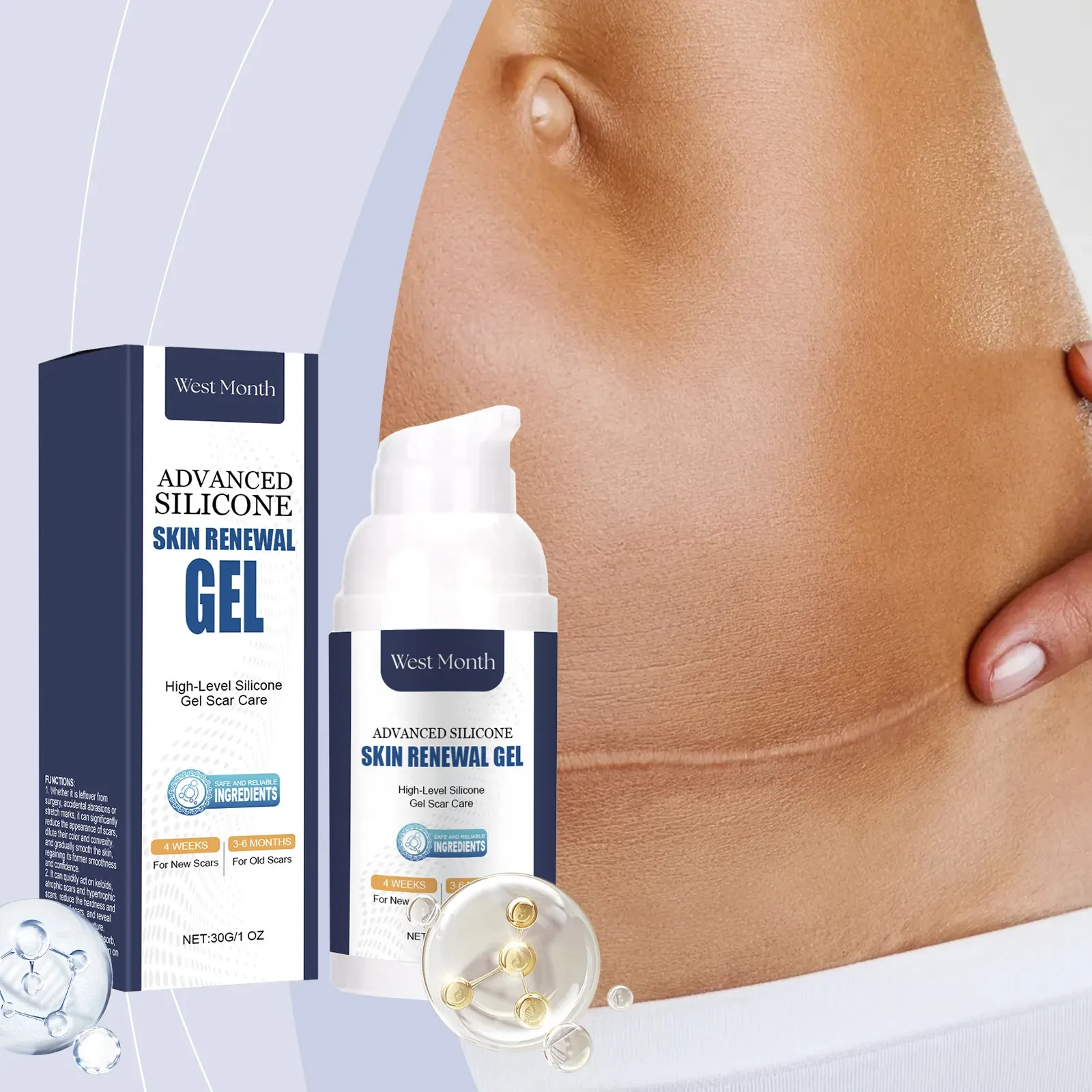 Gel reparador de la piel nutritivo suave