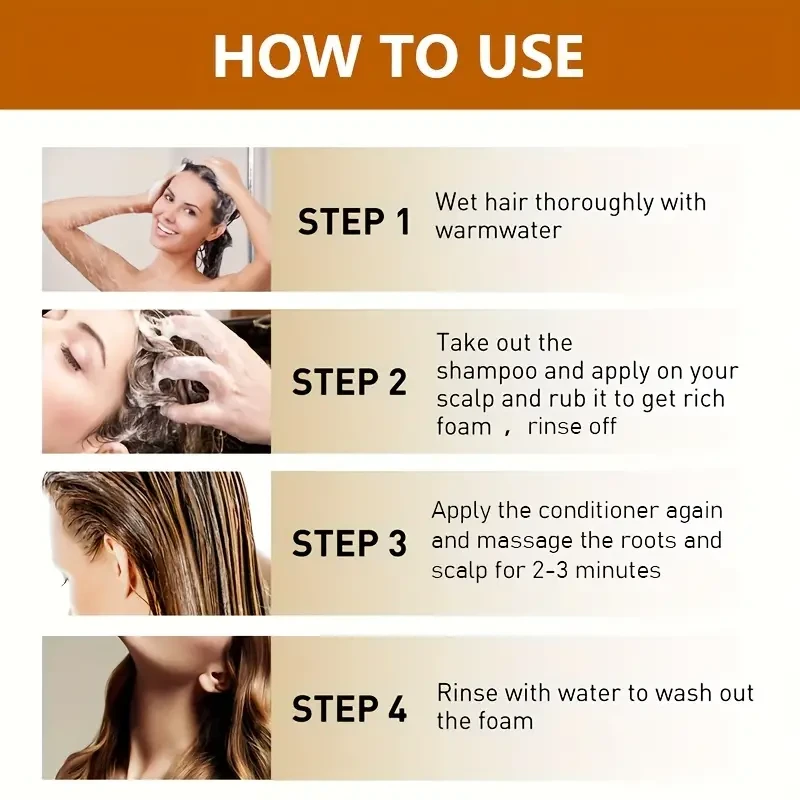 Set de champú y acondicionador de jengibre ROZINO: hidratación y limpieza profunda para un cabello suave y sedoso.