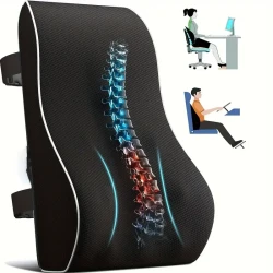 Almohada de soporte lumbar con diseño geométrico informal