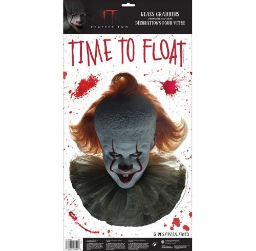 Calcomanía - Cara de Pennywise de IT con agarrador de vidrio