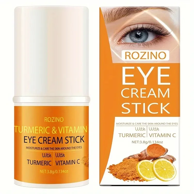 Crema para ojos en barra con cúrcuma y vitamina C ROZINO: bálsamo hidratante e iluminador para todo tipo de piel