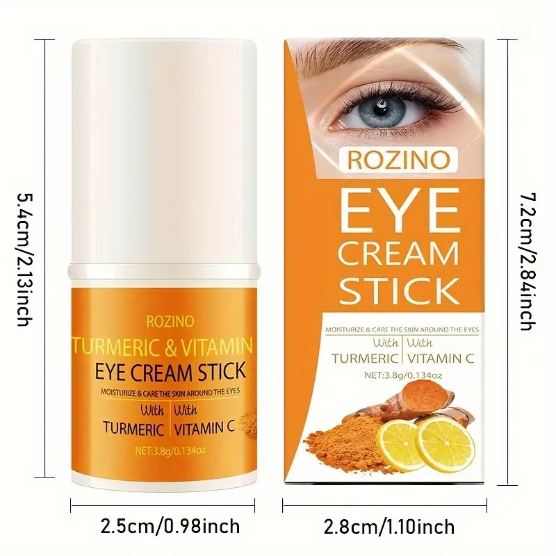 Crema para ojos en barra con cúrcuma y vitamina C ROZINO: bálsamo hidratante e iluminador para todo tipo de piel