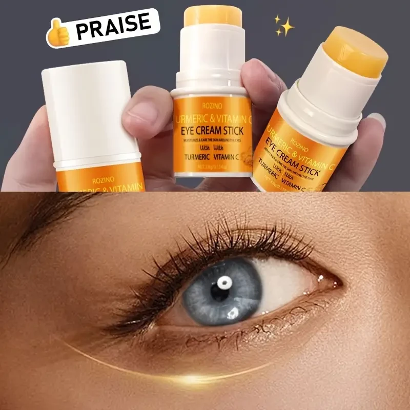 Crema para ojos en barra con cúrcuma y vitamina C ROZINO: bálsamo hidratante e iluminador para todo tipo de piel