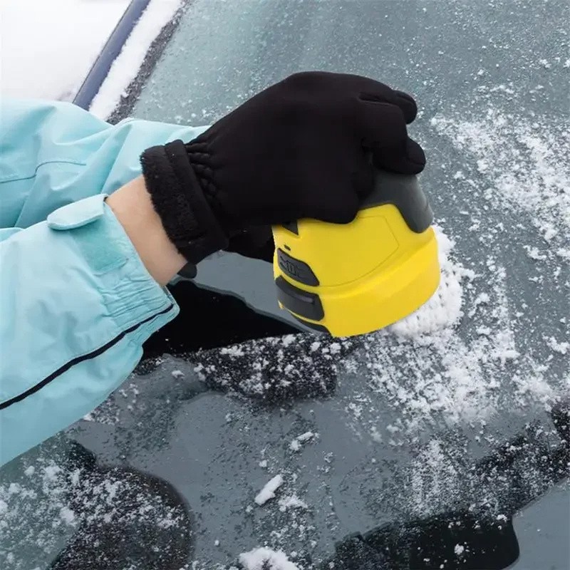 Raspador de nieve inalámbrico con batería de larga duración, raspador de hielo eléctrico portátil para ventanas, para descongelar automóviles.
