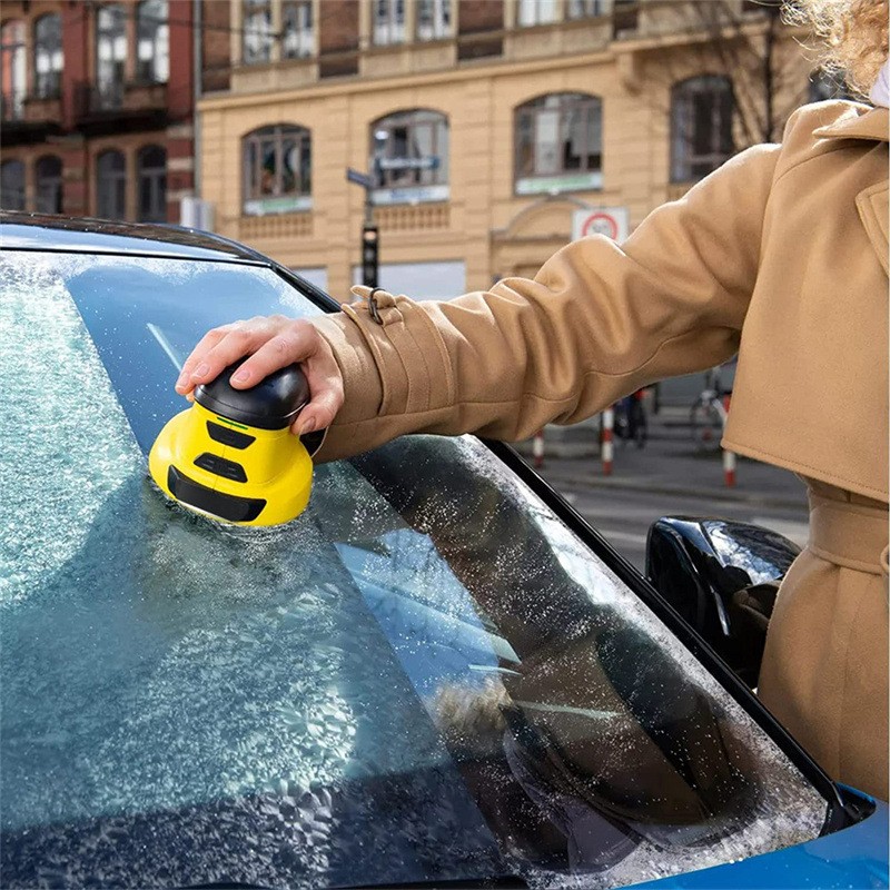 Raspador de nieve inalámbrico con batería de larga duración, raspador de hielo eléctrico portátil para ventanas, para descongelar automóviles.