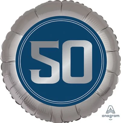 Globo estándar XL de 45 cm Feliz cumpleaños hombre 50