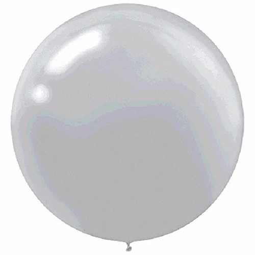 Globos redondos plateados metalizados de 60 cm (paquete de 4)
