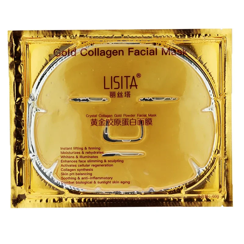 Mascarilla de colágeno Crystal Gold para iluminar la piel