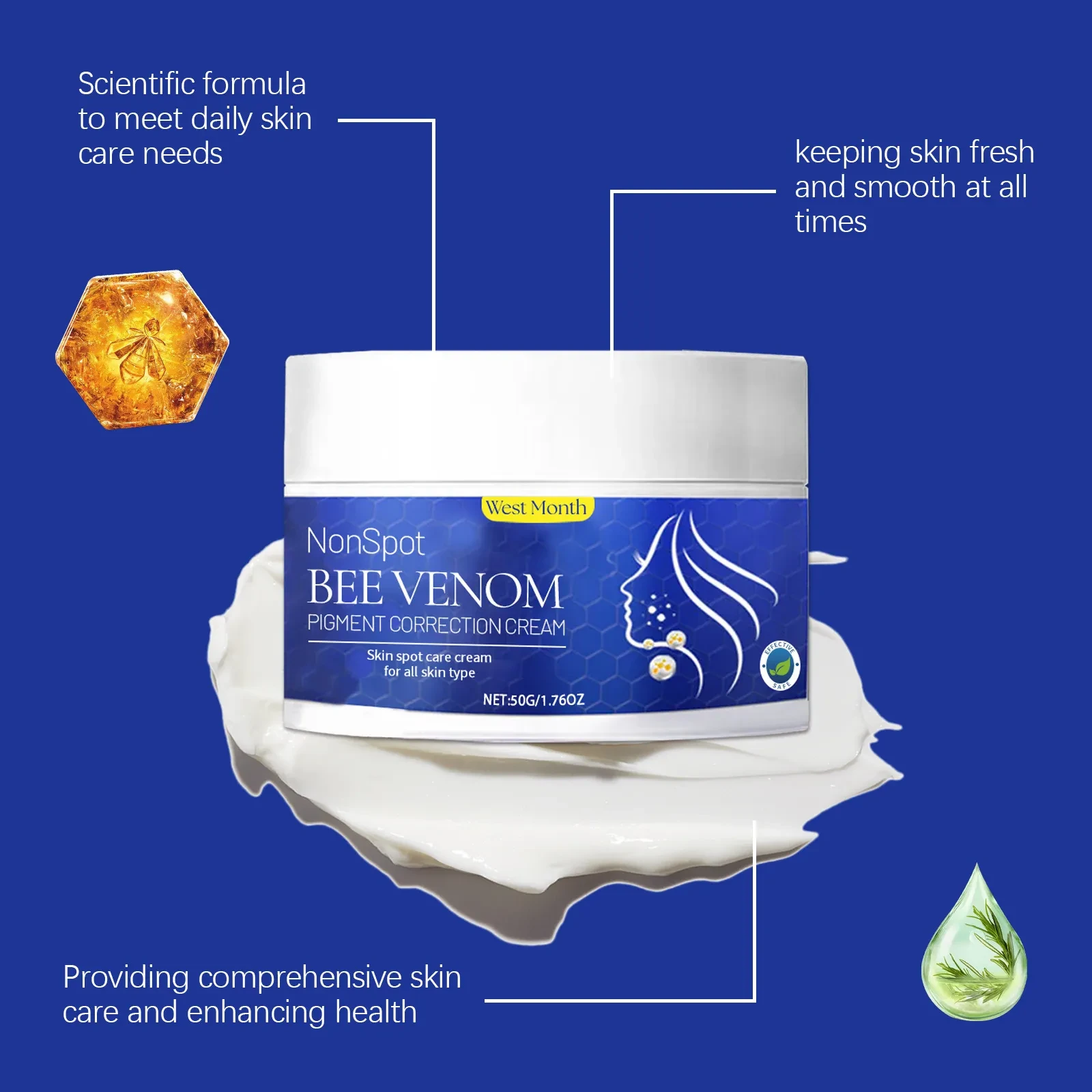 Crema corporal y cuello hidratante suave para la piel