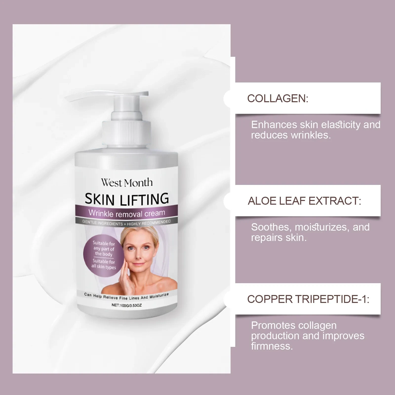 Crema corporal hidratante para una piel suave y humectante