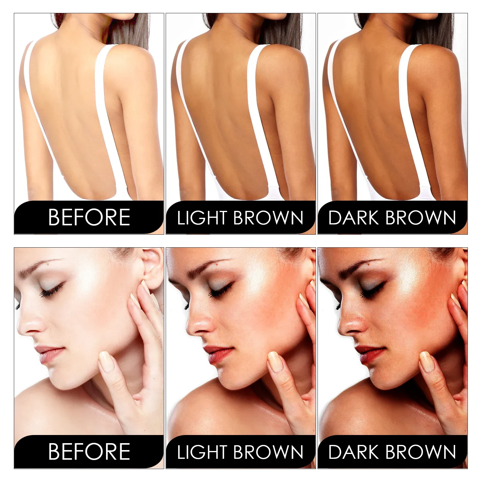 Spray tónico bronceador para la piel que repone la humedad