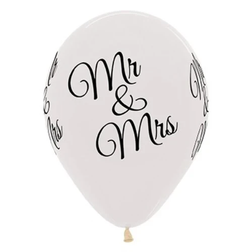 Globos de látex transparente Mr & Mrs Jewel de 30 cm (paquete de 25)