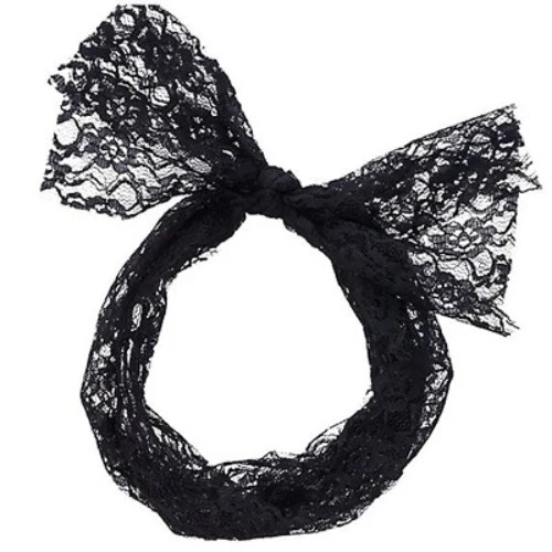 Impresionante pañuelo negro de los 80