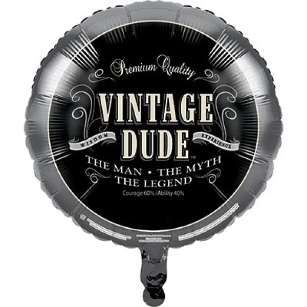 Globo de aluminio - Vintage Dude (45 cm)