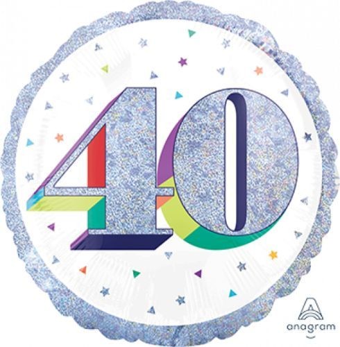 Globo Holográfico Estándar de 45 cm para tu Cumpleaños 70