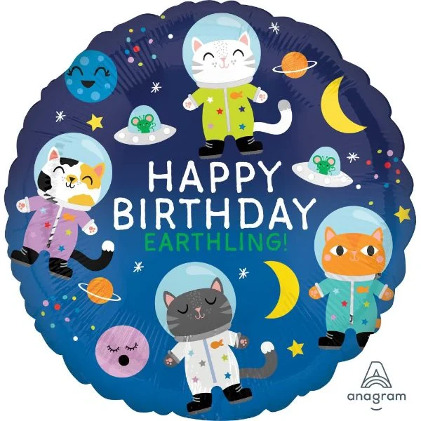 Globo - 45cm Estándar HX León, Tigre y Panda Feliz Cumpleaños Para Ti